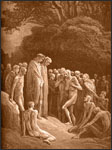 thumbnail of Gluttonous Penitents (Forese, Bonagiunta) by Dore