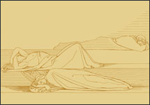 thumbnail of Asleep on the Third Night by Flaxman